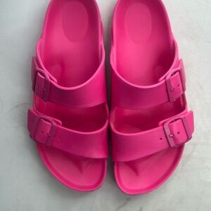 Birkenstock EVA Arizona Sandals Hot Pink Size 8 | Waterproof Slides